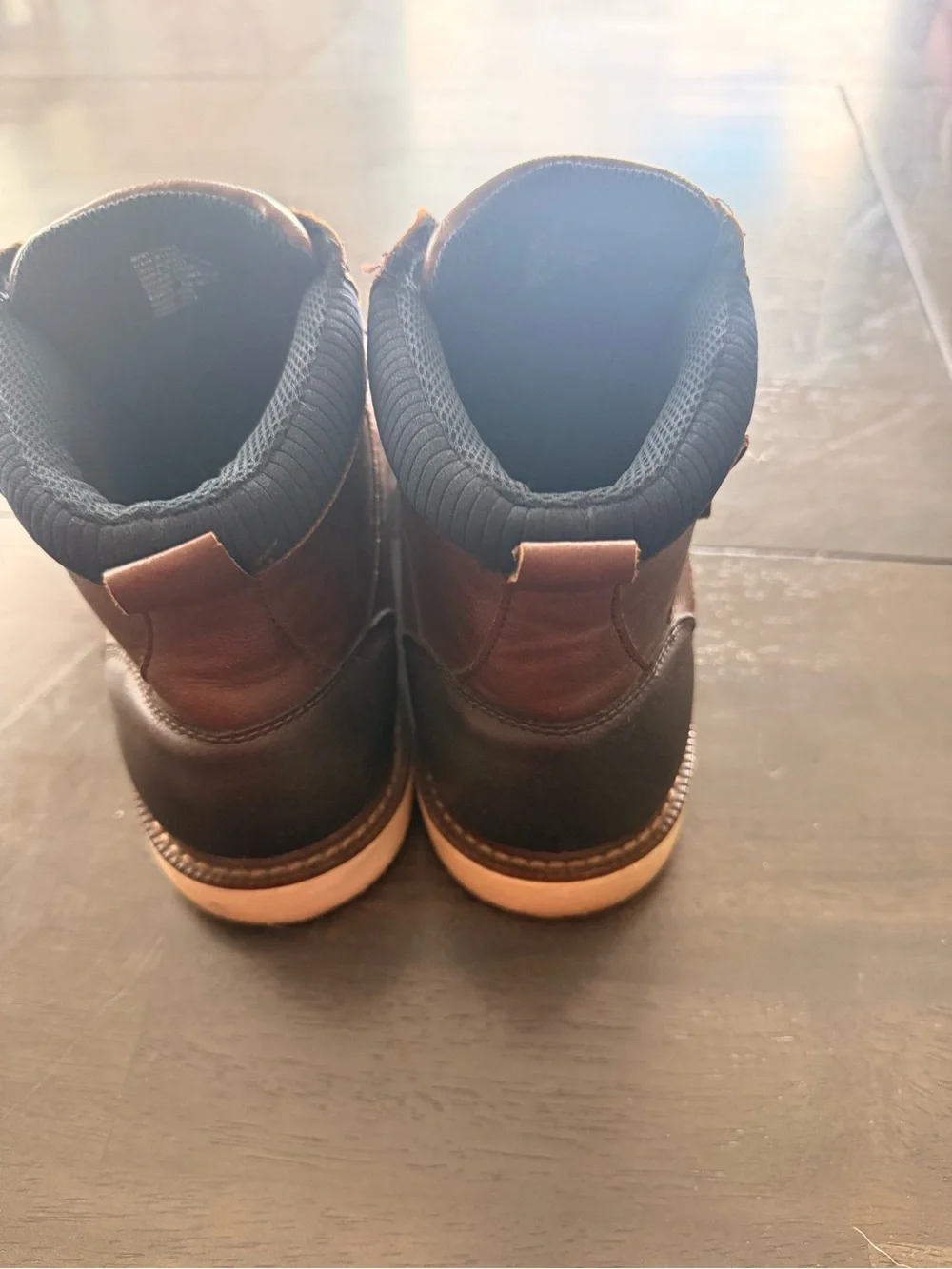 Sonoma Brown Leather Lace-Up Work Boots